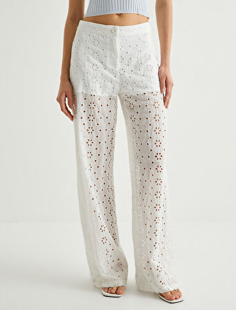 Geniş Paça Fisto Pantolon Yarım Astarlı