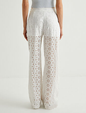 Geniş Paça Fisto Pantolon Yarım Astarlı