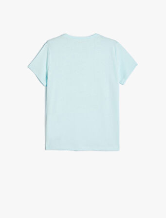 Tişört Anime Baskılı Kısa Kollu Bisiklet Yaka 