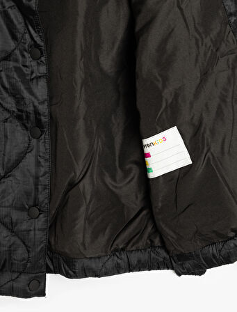 Uzun Kollu Polo Yaka Kapitone Mont