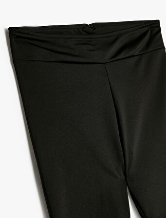 Basic Kısa Tayt Beli Lastikli