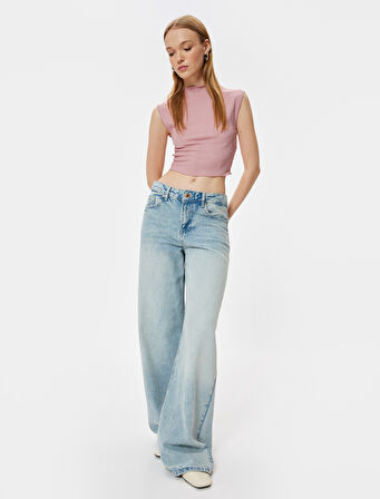 Kolsuz Atlet Slim Fit Dokulu Dik Yaka