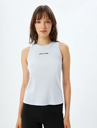 Halter Yaka Fitilli Atlet Pijama Üstü