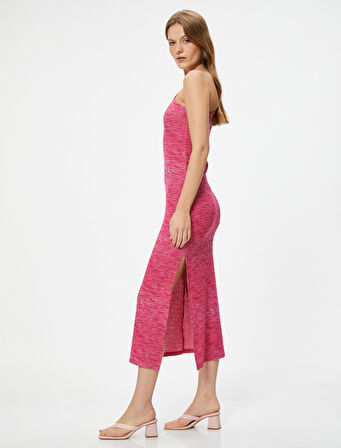 Uzun Tek Omuz Elbise Asimetrik Yaka Kaşkorse