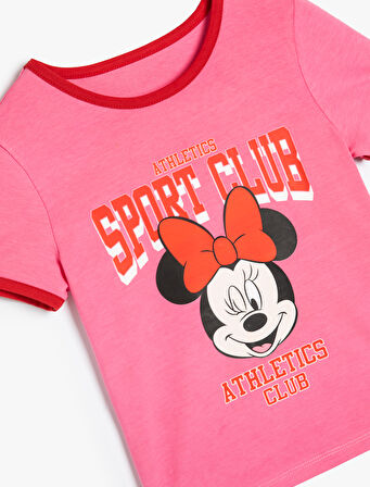 Mickey Mouse Tişört Lisanslı Kısa Kollu Bisiklet Yaka