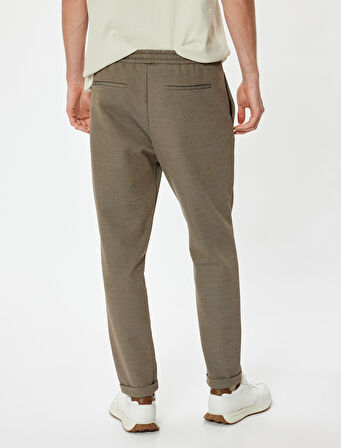 Beli Bağcıklı Pantolon Cep Detaylı Katlamalı Paça