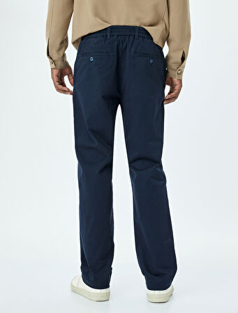 Pamuklu Gabardin Cep Detaylı Chino Pantolon