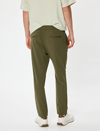 Kumaş Pantolon Beli Bağcıklı Cep Detaylı