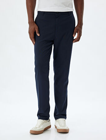 Chino Pantolon Regular Fit Cep Detaylı Düğmeli