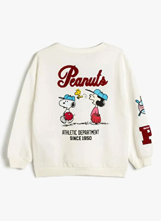 Koton Baskılı Kız Çocuk Ekru Sweatshırt 5WKG10205AK