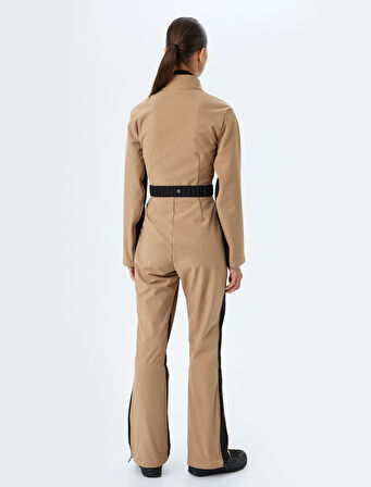 Uzun Kollu Kemerli Su Geçirmez Kayak Tulumu