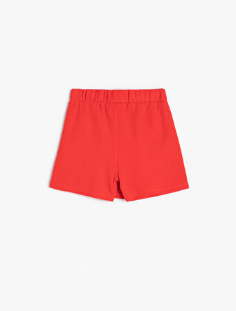 Basic Mini Şort Etek Kruvaze Beli Lastikli Pamuklu