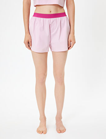 Boxer Şort Pijama Altı Standart Lastikli Bel Pamuklu Bol Kalıp