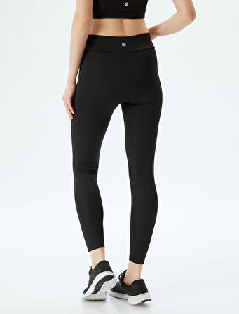 Basic Spor Tayt Yüksek Bel Skinny Fit İnterlok İnterlok