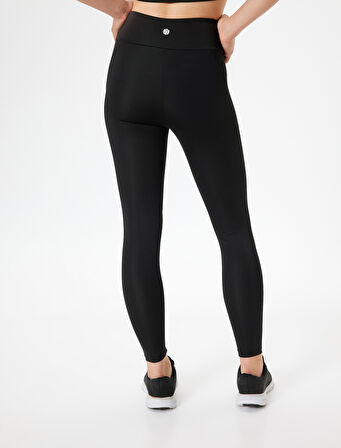 Spor Tayt Yüksek Bel İnterlok Slim Fit