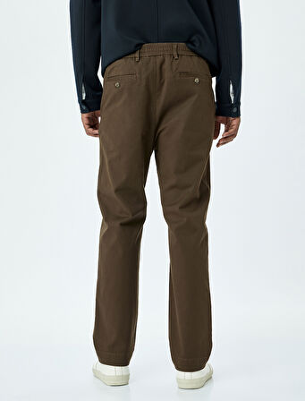 Pamuklu Gabardin Cep Detaylı Chino Pantolon