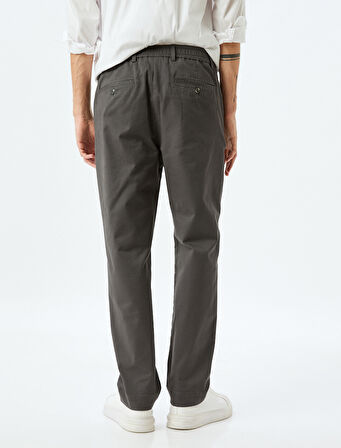 Pamuklu Gabardin Cep Detaylı Chino Pantolon