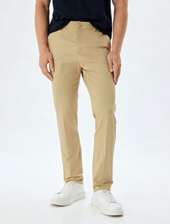 Chino Pantolon Slim Fit Cep Detaylı Pamuklu