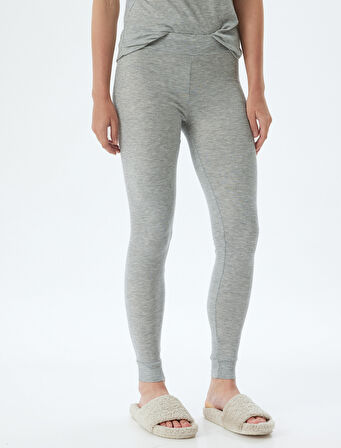 Pijama Altı Fitilli Örme Jogger Standart Bel