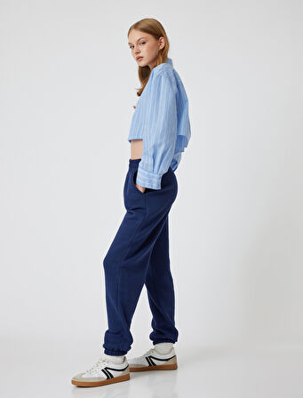 Jogger Eşofman Altı Beli Lastikli Cep Detaylı Rahat Kalıp