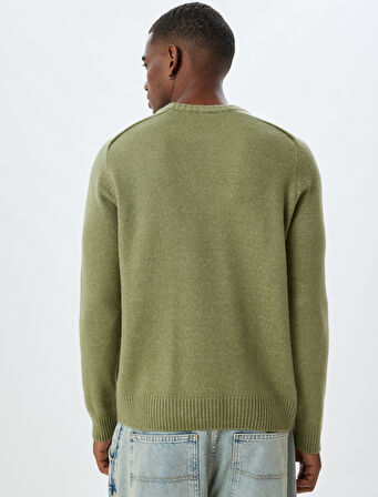 Triko Kazak Basic Bisiklet Yaka Uzun Kollu 