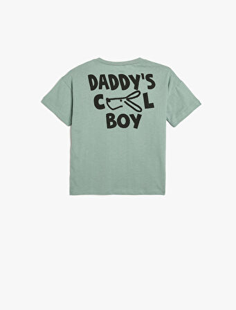 Tişört Kısa Kollu Bisiklet Yaka Köpek Baskılı