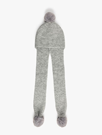 Atkılı Bere Detaylı Ponponlu 