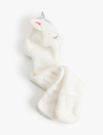 Kışlık Kulaklı Şapka Unicorn Detaylı