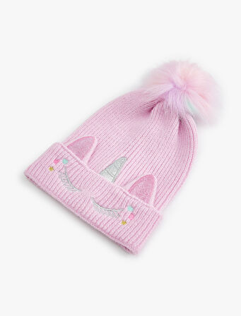 Unicorn Bere Peluş Ponpon Detaylı