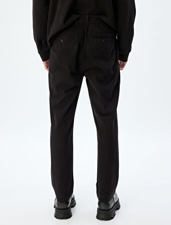 Chino Pantolon Gabardin Cep Detaylı Düğmeli Pamuklu