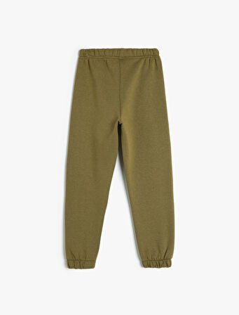 Basic Jogger Eşofman Altı Baskılı Beli Bağlamalı Cepli 