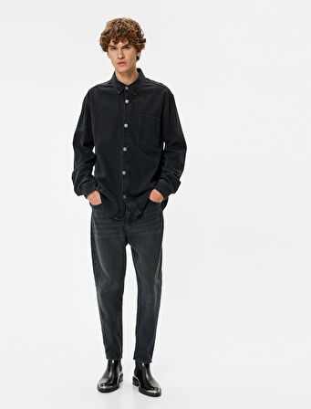 Standart Bel Loose Fit Kot Pantolon - Steve Jeans
