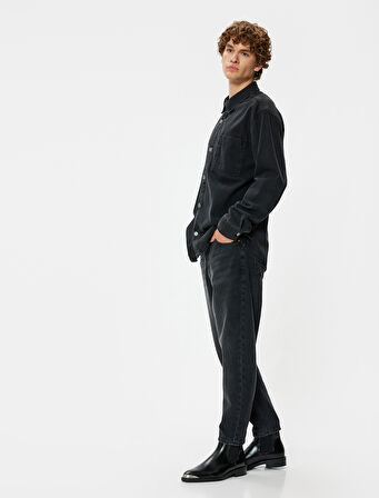 Standart Bel Loose Fit Kot Pantolon - Steve Jeans