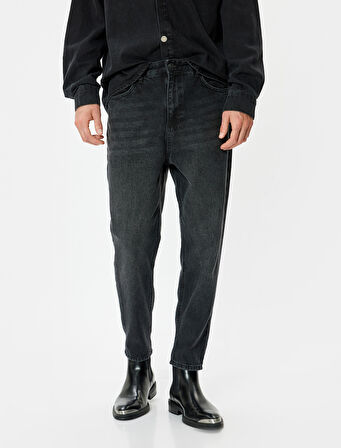 Standart Bel Loose Fit Kot Pantolon - Steve Jeans