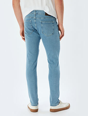 Düğmeli Standart Bel Skinny Fit Kot Pantolon - Michael Jean