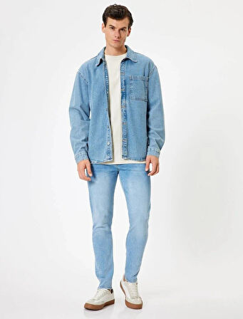 5WAM40046ID Koton Erkek Jean Pantolon AÇIK İNDİGO