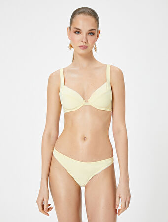 Bikini Üstü Dantel Şeritli Balenli