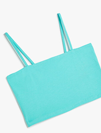 Basic Crop Atlet İnce Askılı Pamuklu 