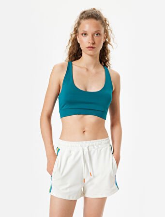 Çapraz Askılı U Yaka Slim Fit Sporcu Sütyeni