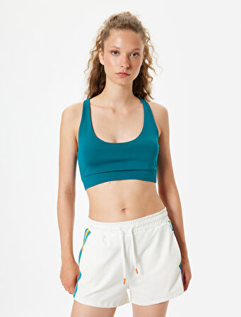 Çapraz Askılı U Yaka Slim Fit Sporcu Sütyeni