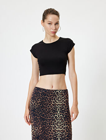 Basic Body Kap Kol Bisiklet Yaka Modal Karışımlı Slim Fit