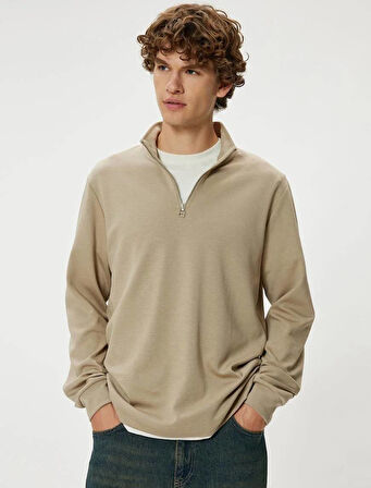5WAM70090MK Koton Erkek Sweat BEJ
