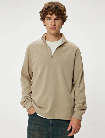 5WAM70090MK Koton Erkek Sweat BEJ