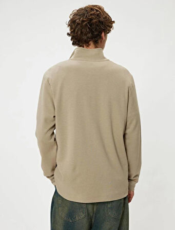 5WAM70090MK Koton Erkek Sweat BEJ