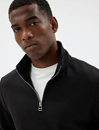 5WAM70090MK Koton Erkek Sweat SİYAH