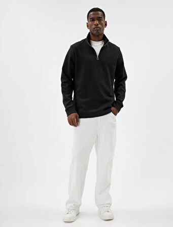 5WAM70090MK Koton Erkek Sweat SİYAH