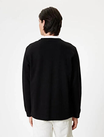 5WAM70095MK Koton Erkek Sweat SİYAH