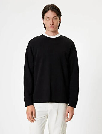 5WAM70095MK Koton Erkek Sweat SİYAH