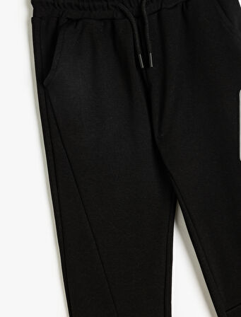 Jogger Eşofman Altı Beli Bağlamalı Cep Detaylı Pamuklu