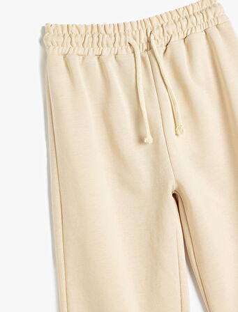 Basic Eşofman Altı Pamuklu Beli Lastikli